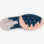 METRO Saucony Shadow 5000 beige and blue suede and mesh retro running sneakers with EVA cushioning and rubber outsole.
