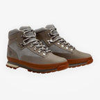 METRO Timberland Euro Hiker boots in medium grey suede and leather with a durable brown rubber sole