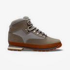 METRO Timberland Euro Hiker boots in medium grey suede and leather with a durable rubber midsole and hiking laces.