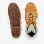 METRO Timberland Euro Hiker Mid wheat leather boots with padded collar, lace-up closure, and lug sole.