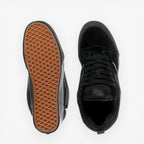 METRO Vans Knu Skool black suede and canvas skate shoes with signature Sidestripe and waffle sole.
