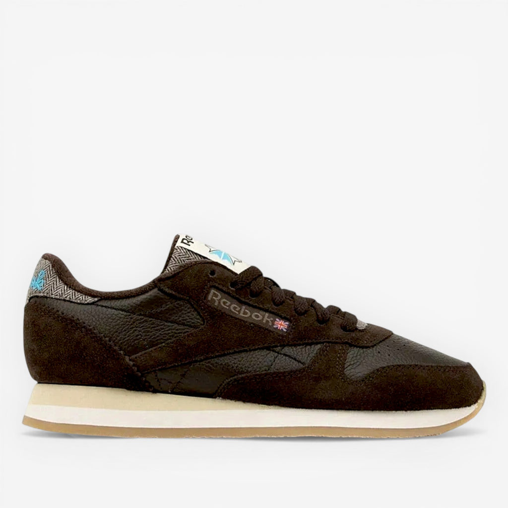 METRO Reebok Classic Leather 1983 Vintage Dark Brown suede and leather lifestyle running shoes.