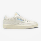 METRO Reebok Club C 85 Vintage chalk blue leather low-top sneakers with EVA cushioning and rubber outsole.