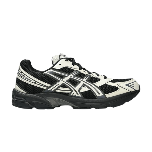 ASICS black and white mesh sneaker, athletic footwear, stylish running shoe
